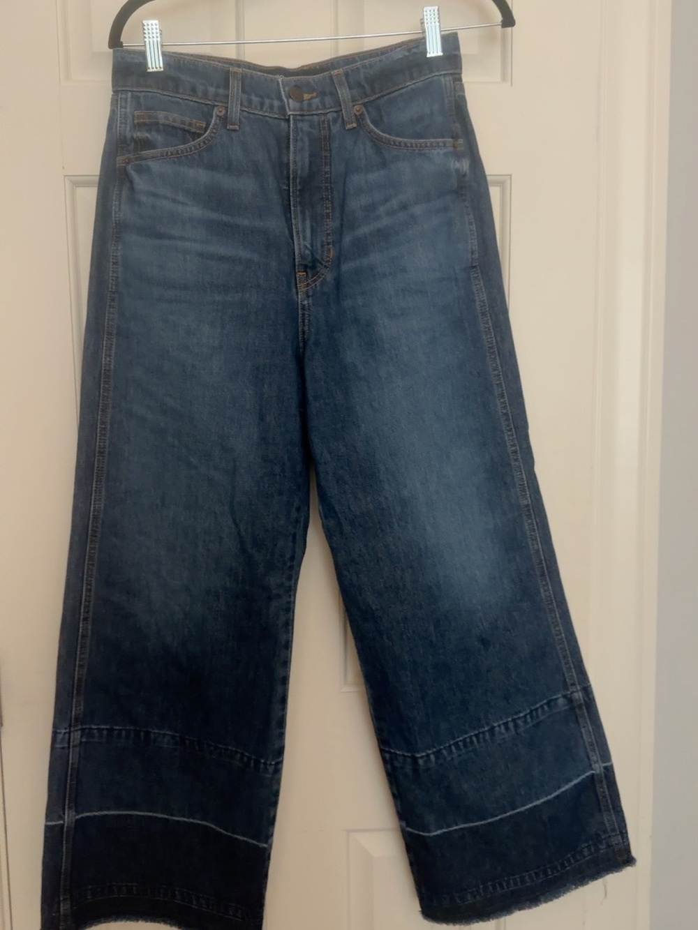 Veronica Beard Taylor Wide Leg Crop High Rise Jeans Size 28